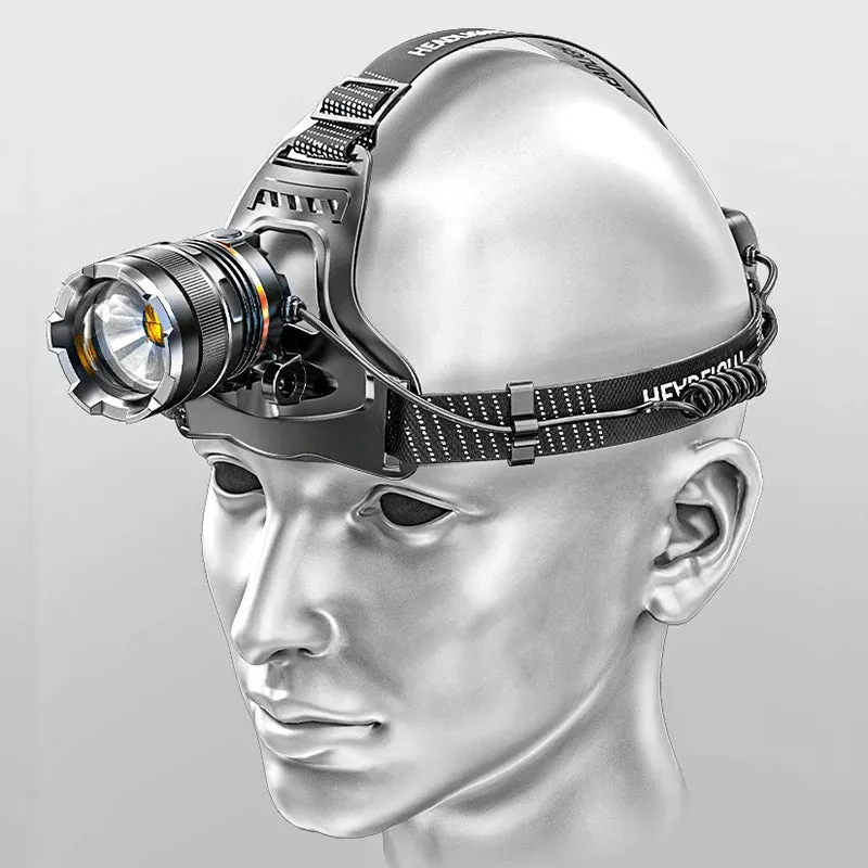 USB Rechargeable Headlamp Flashlight P50 Outdoor Night Fishing Long-lasting Battery Outdoor 18650 Rechargeable Telescopic Zoom