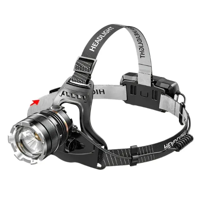 USB Rechargeable Headlamp Flashlight P50 Outdoor Night Fishing Long-lasting Battery Outdoor 18650 Rechargeable Telescopic Zoom