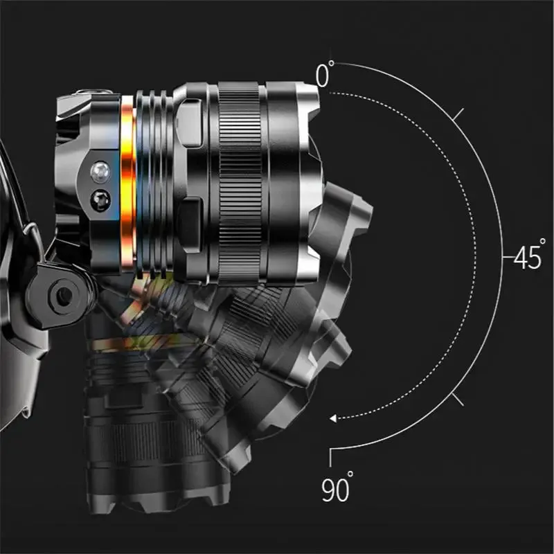 USB Rechargeable Headlamp Flashlight P50 Outdoor Night Fishing Long-lasting Battery Outdoor 18650 Rechargeable Telescopic Zoom